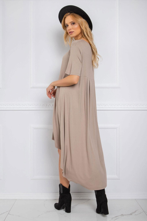 Tmavě béžové šaty Casandra RUE PARIS