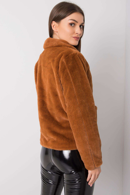 Hnědá kožešinová bunda Nyla RUE PARIS