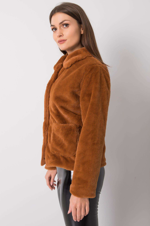 Hnědá kožešinová bunda Nyla RUE PARIS