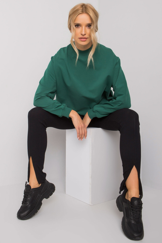 Tmavě zelená Twist mikina