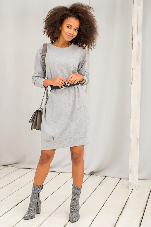 Šedé šaty Cristine