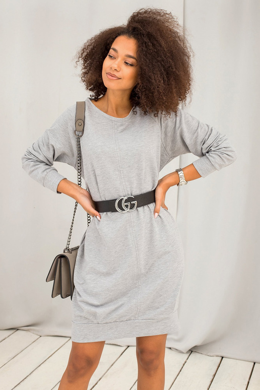 Šedé šaty Cristine