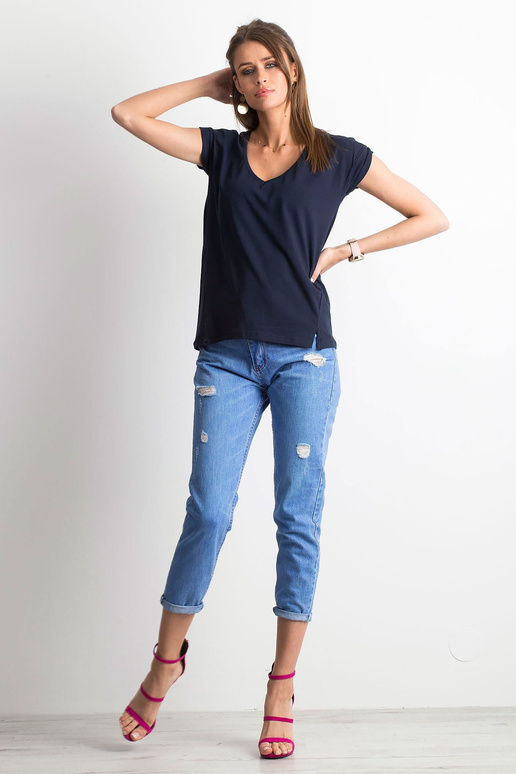 Tmavě modré tričko Vibes