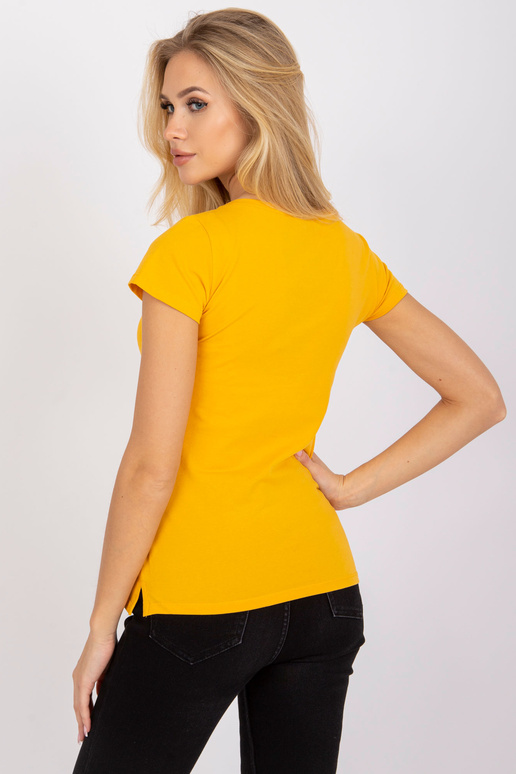 Světle oranžové čtvercové tričko Světle oranžové čtvercové tričko