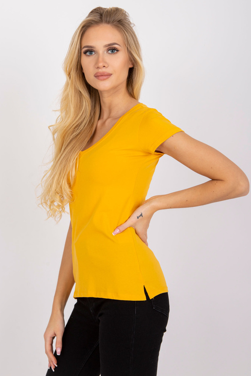 Světle oranžové čtvercové tričko Světle oranžové čtvercové tričko