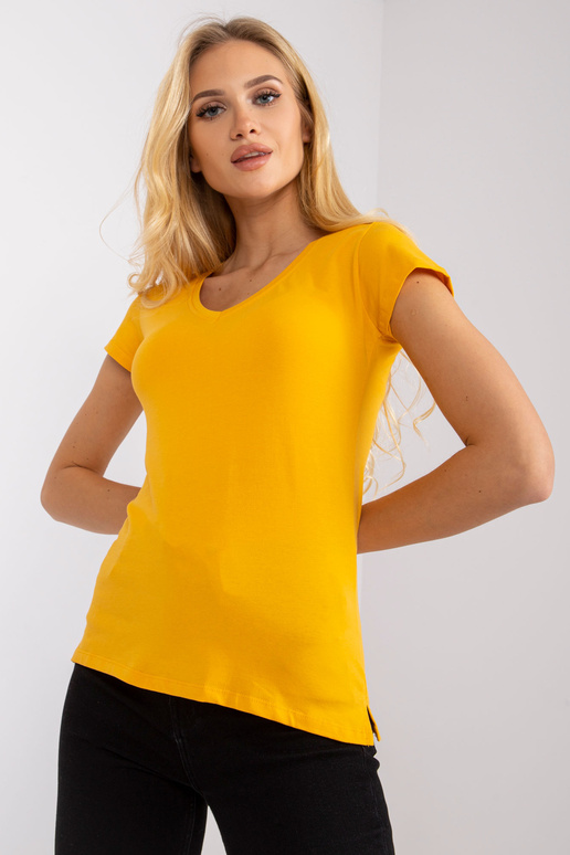 Světle oranžové čtvercové tričko Světle oranžové čtvercové tričko