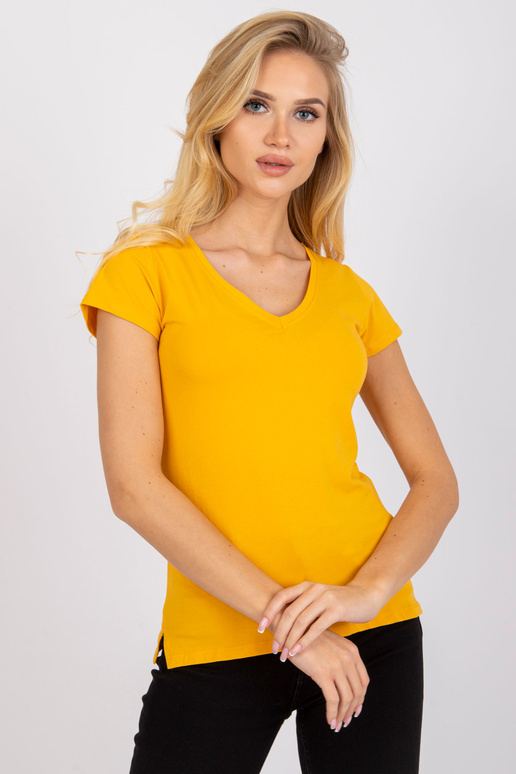 Světle oranžové čtvercové tričko Světle oranžové čtvercové tričko