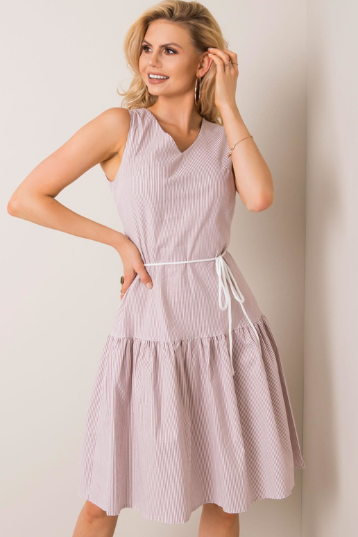 Bílé a béžové šaty Samba