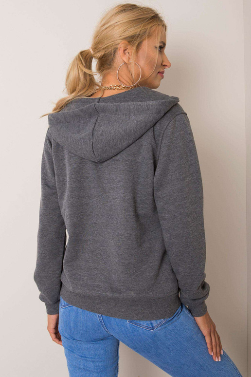 Tmavě šedá melanžová mikina Linda