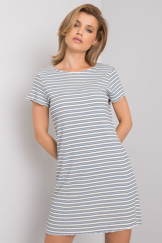 Bílé a modré šaty Trina