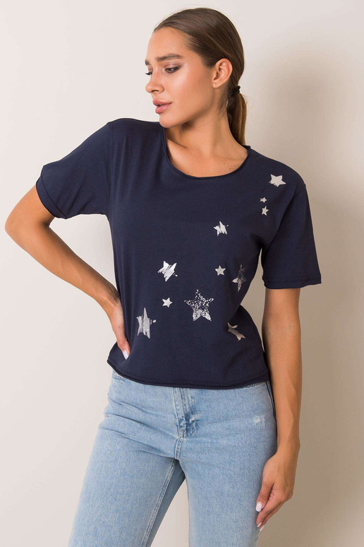 Tmavě modré tričko Star FOR FITNESS