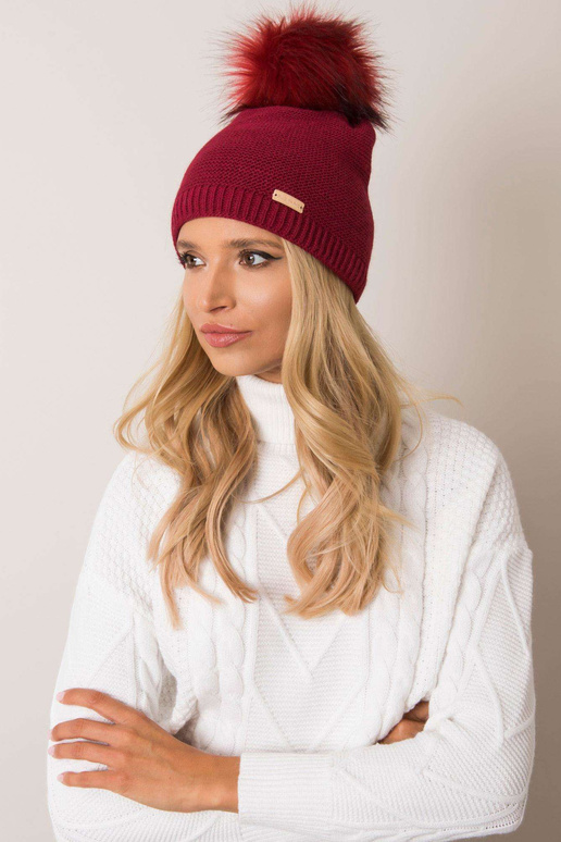 Vínová zimní čepice RUE PARIS