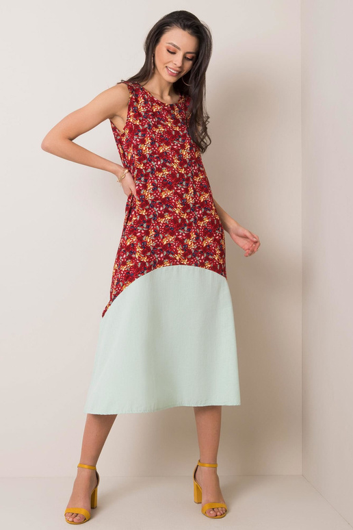 Vínové šaty Slunečnice RUE PARIS