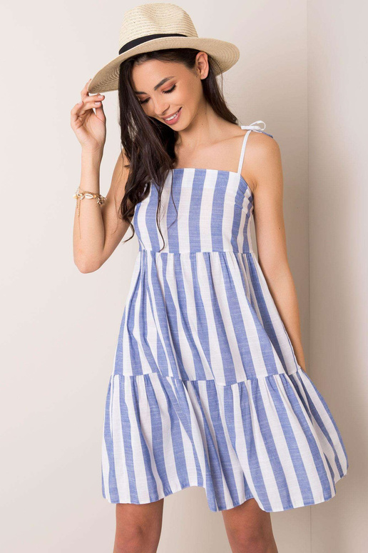 Bílé a modré šaty Semille