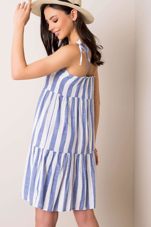 Bílé a modré šaty Semille