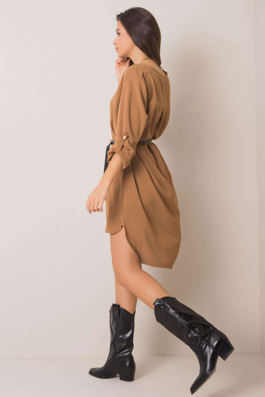 Šaty-DHJ-SK-5766.18X-světle hnědé