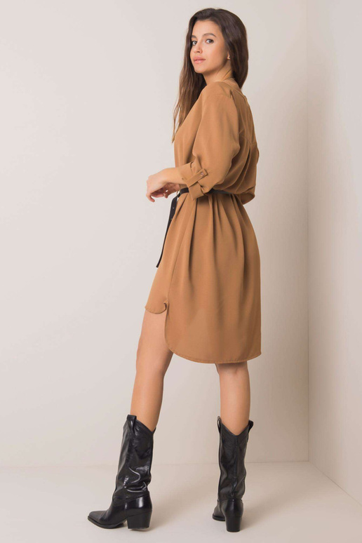 Šaty-DHJ-SK-5766.18X-světle hnědé