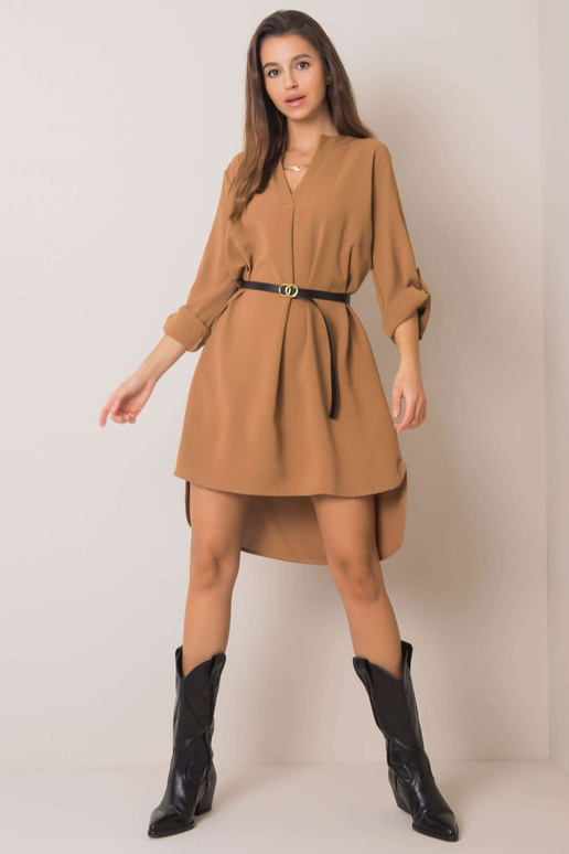 Šaty-DHJ-SK-5766.18X-světle hnědé