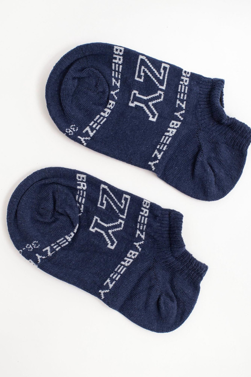 Tmavě modrá zápatí s potiskem