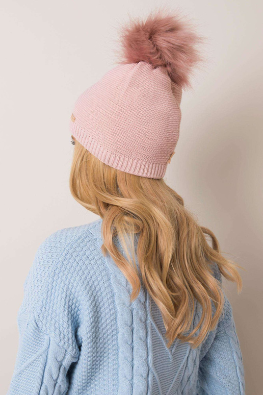Bledě růžová zimní čepice RUE PARIS