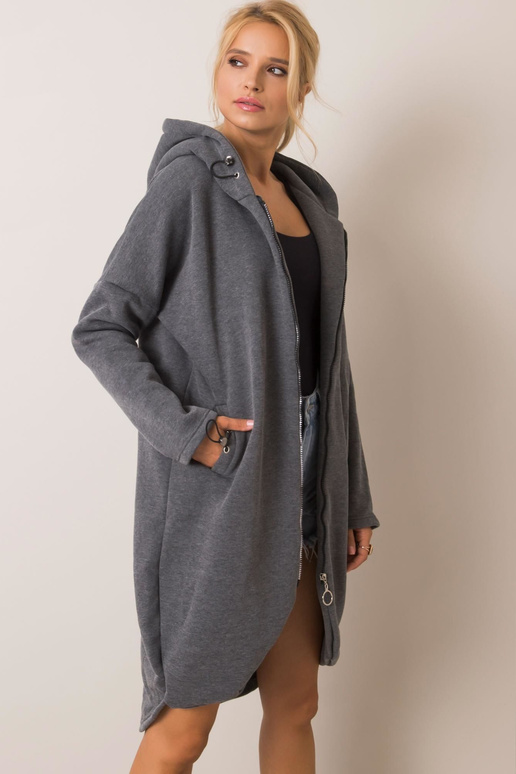 Tmavě šedá mikina Tina RUE PARIS