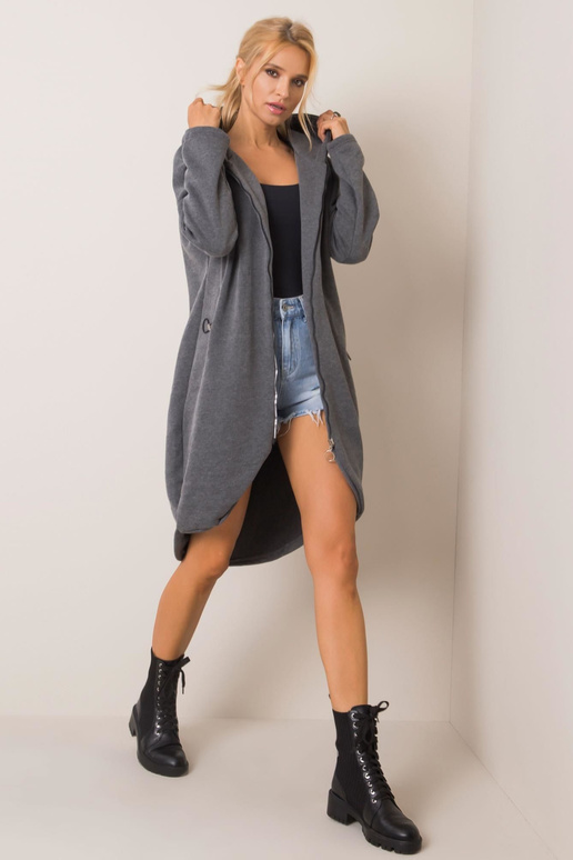 Tmavě šedá mikina Tina RUE PARIS