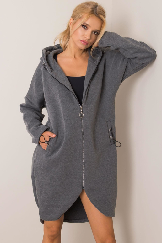 Tmavě šedá mikina Tina RUE PARIS