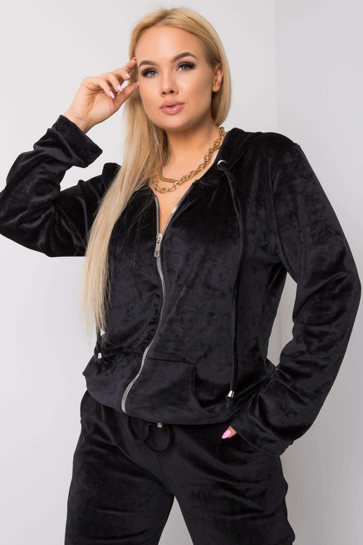 Michell černý velurový set plus size...