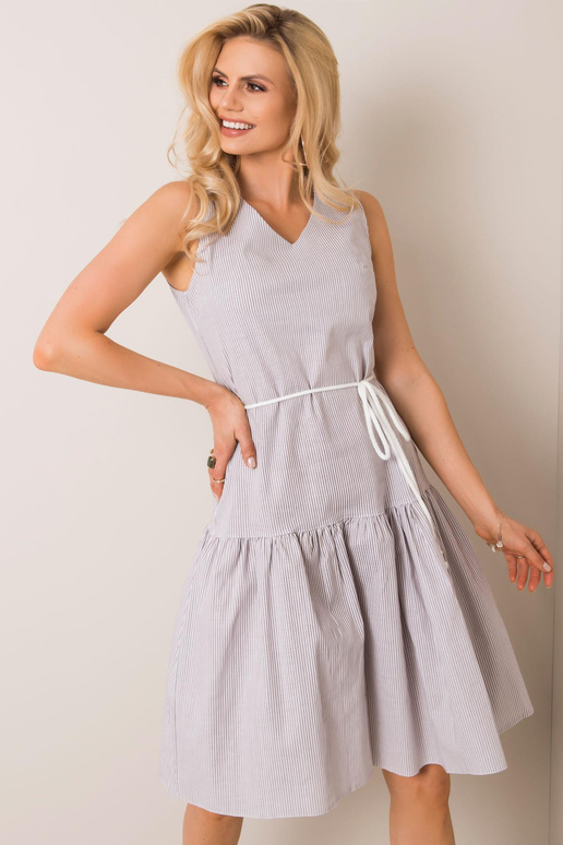 Bílo-šedé šaty Samba