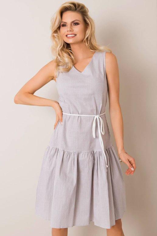 Bílo-šedé šaty Samba