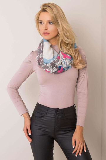 Tmavě modrošedý šátek se...