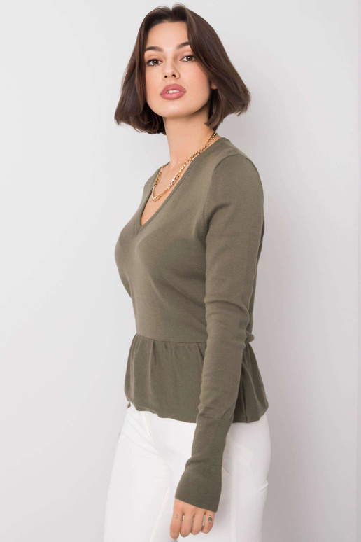 Khaki svetr Melby RUE PARIS