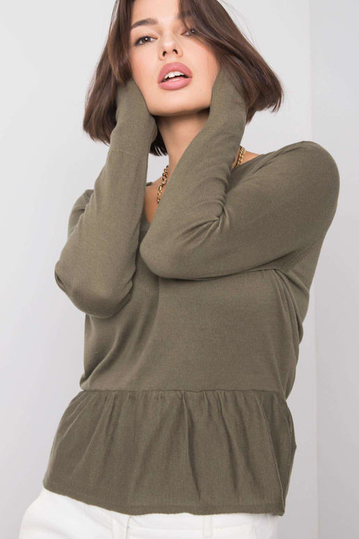 Khaki svetr Melby RUE PARIS