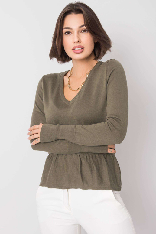 Khaki svetr Melby RUE PARIS