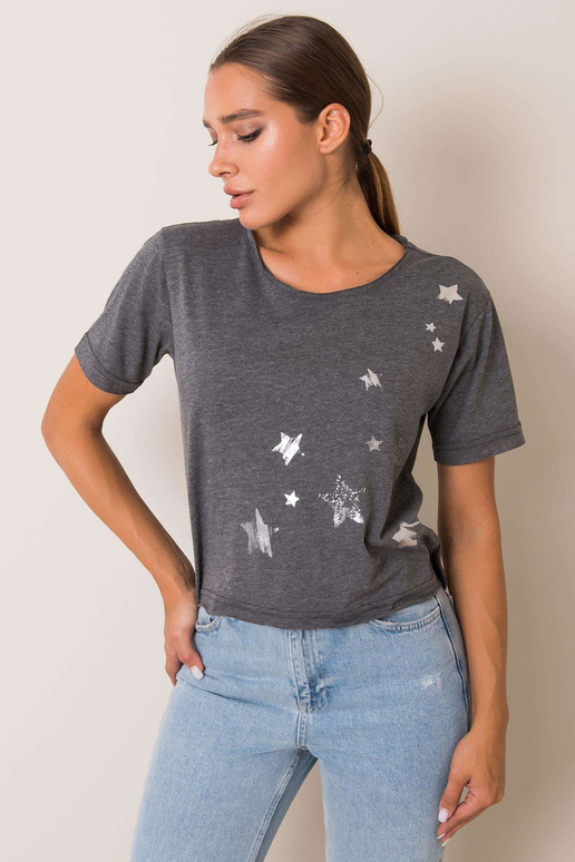 Tmavě šedé tričko Star FOR FITNESS