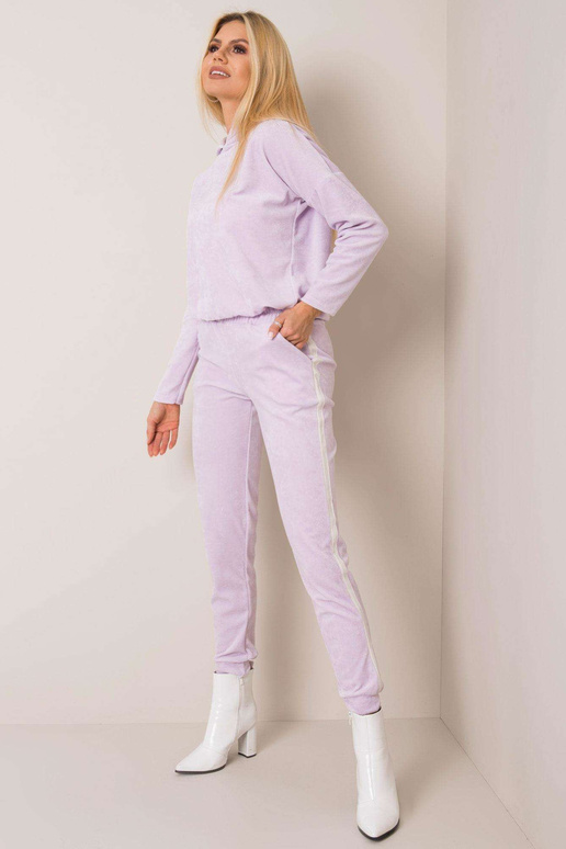 Světle fialový velurový set Janette...