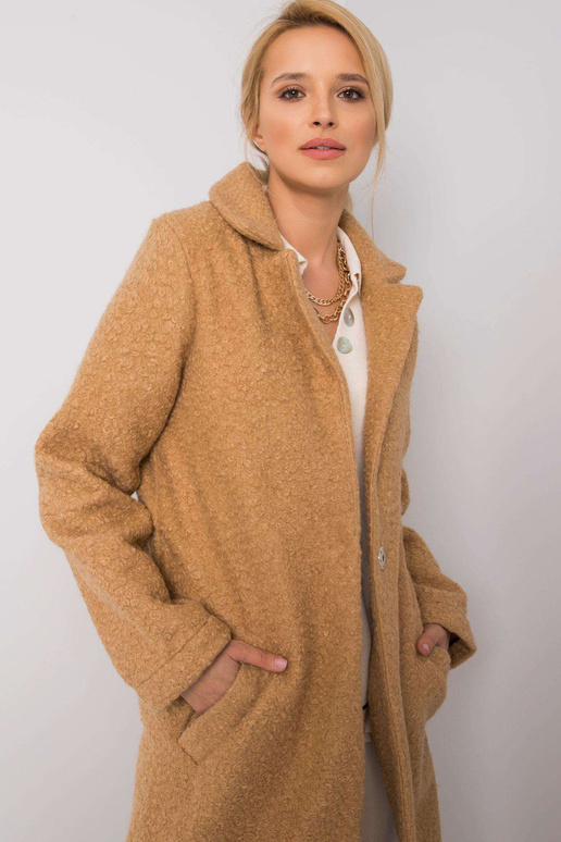 Béžový bouclé kabát Paquita RUE PARIS
