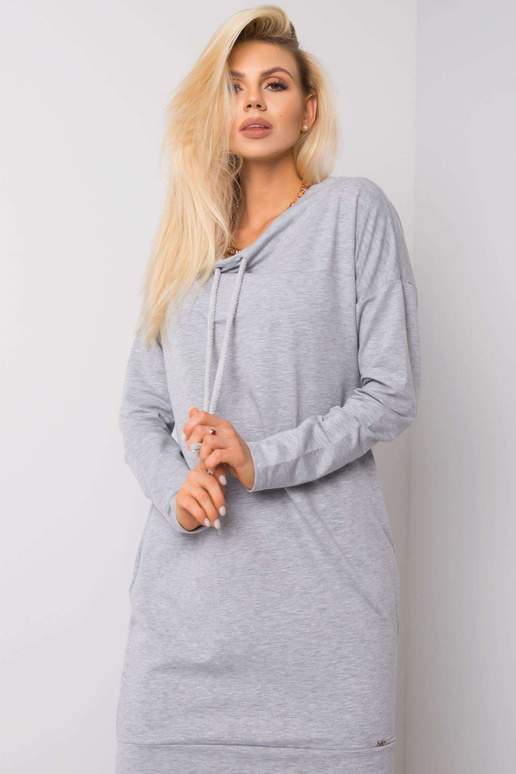 Šedé melanžové šaty od Katie