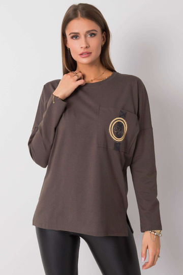 Tmavá khaki halenka Vítejte