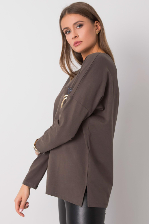 Tmavá khaki halenka Vítejte