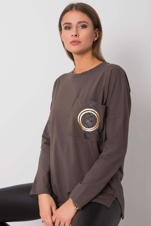 Tmavá khaki halenka Vítejte