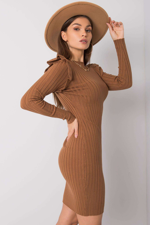 Šaty-TW-SK-BI-ZS5098.84-světle hnědé