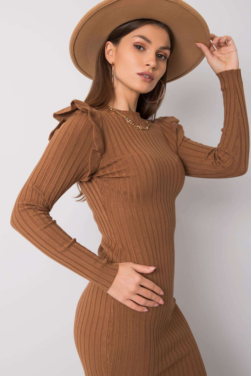 Šaty-TW-SK-BI-ZS5098.84-světle hnědé