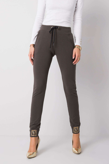 Tmavé khaki kalhoty Giulianna