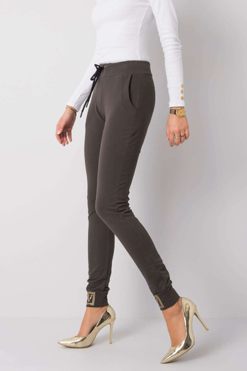 Tmavé khaki kalhoty Giulianna 2