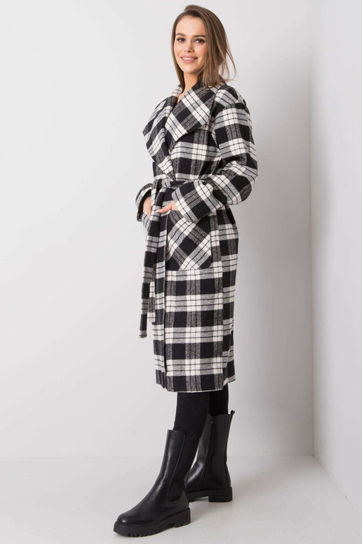 Černobílý kostkovaný kabát Yasmin
