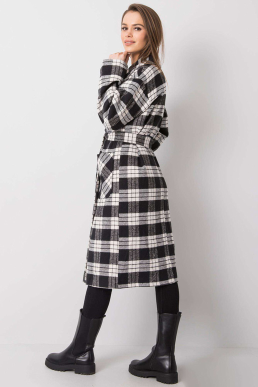 Černobílý kostkovaný kabát Yasmin