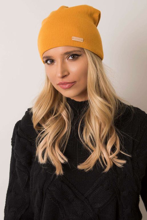 Základní hořčicová čepice RUE PARIS