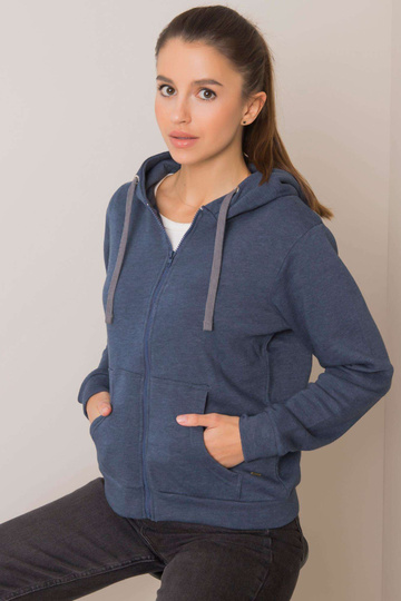 Tmavě modrá melange mikina... 2