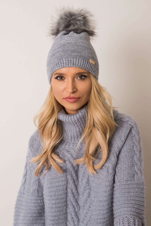 Šedá zimní čepice RUE PARIS